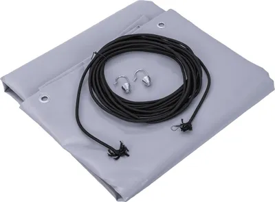 Produktbild von MANTES Anhänger Flachplane 300x147 cm für Zasław 300SU 300SUH, grau 650 g/m²