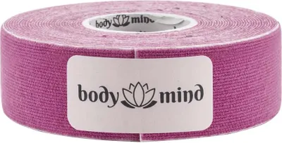 Produktbild von Body & Mind Kinesiotape 2,5 cm in Pink – Elastisches Kinesiologie Tape für Physiotherapie, Sport & Gelenke, atmungsaktiv, 97% Baumwolle