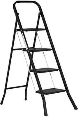 Produktbild von Famanu Haushaltsleiter 5 Stufen - Klappbar, Schwarz