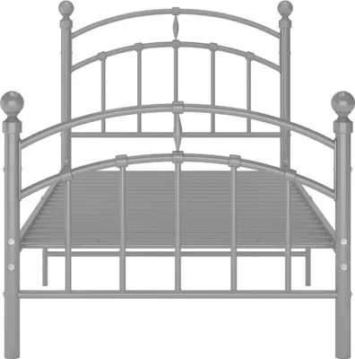 Produktbild von vidaXL Bettgestell Grau Metall 90x200 cm