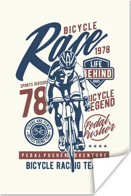 Produktbild von MuchoWow® Poster Radsport - Fahrrad - Vintage 20x30 cm - Papierdruck