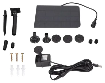 Obrázok produktu pre Solárne čerpadlo do fontány a jazierka, prietok 200 l/h, napájané cez USB, do záhrad