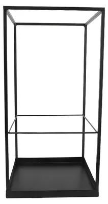 Produktbild von Schirmständer für den Eingangsbereich, 52 x 25 x 25 cm, modernes geometrisches Design, Metall-Schirmhalter für Zuhause