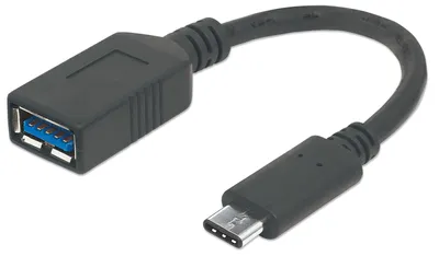 Image de MANHATTAN USB-C Kabel C-Stecker - A-Buchse 12cm USB 3.1 Gen1