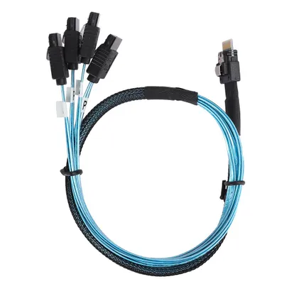 Zdjęcie produktu dla kabel połączeniowy 12 Gbit/s MINI SAS 38p SFF-8654 do serwerowego transferu danych 4 x SATA