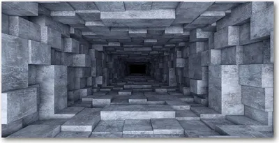 Produktbild von Tulup Glas-Bild -140x70- Wandkunst Dekorative Wand für Küche & Wohnzimmer - Kunst: modern & klassisch - Tunnel - Grau