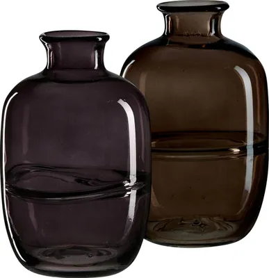 Produktbild von Ritzenhoff & Breker Larissa Vase 16 cm 2er Set anthrazit/braun