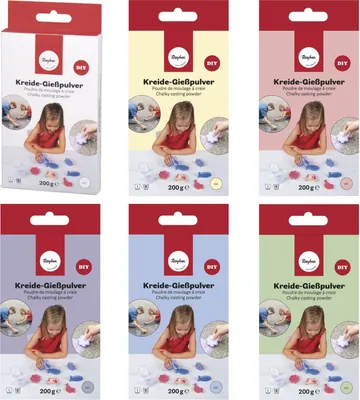 Produktbild von Formpulver, um Ihre Kreide herzustellen - 6 Farben