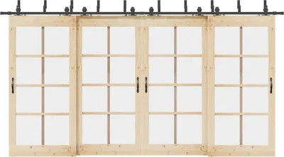 Image de vidaXL Kit de ferrures pour portes coulissantes 427 cm acier noir