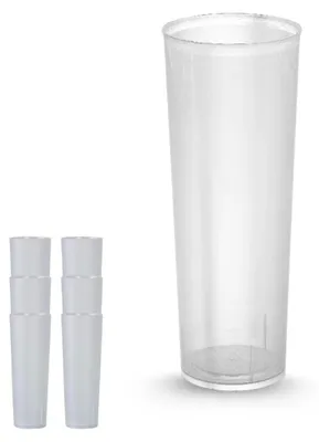 6er-Set wiederverwendbare Trinkbecher 30 cl, BPA-frei, spülmaschinengeeignet