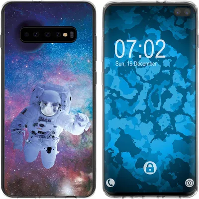 Produktbild von PhoneNatic Case kompatibel mit Samsung Galaxy S10 Plus Silikon-Hülle Space Catronaut M5