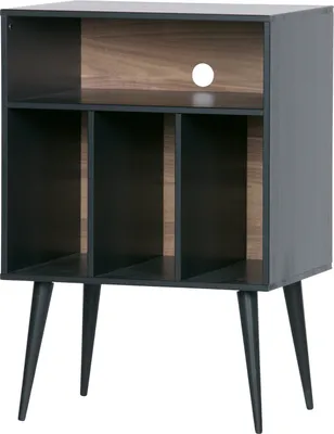 Produktbild von Woood Exclusive James Kommode Sideboard Schwarz - Schrank Aus Kiefer Holz - 83X60x44 Cm