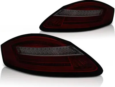 Produktbild von Voll LED Lightbar Rückleuchten für Porsche Boxster 987 + Cayman  04-09 Rot/Smoke