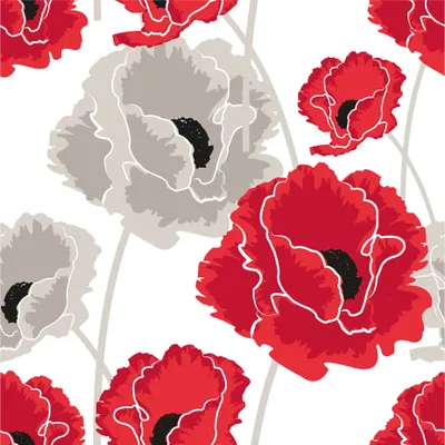 Produktbild von 20 Servietten, 3-lagig 1/4-Falz 40 cm x 40 cm "Poppy"