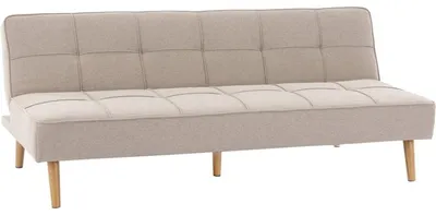 Image de Canapé convertible - 4 places - JULIE - Tissu Beige - 180 x 72 x 72 cm