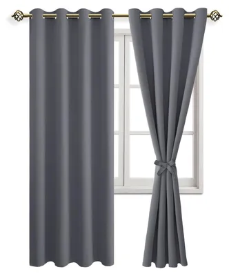 Immagine prodotto di Tende oscuranti nere per camere da letto e soggiorni, dimensioni 245 x 132 cm