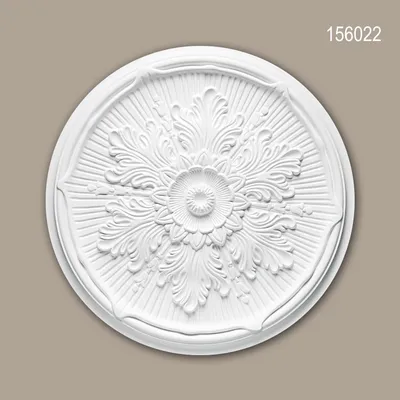 Produktbild von PROFHOME 156022 Rosette aus Polyurethan Deckenrosette Zierelement Ø 52,5 cm