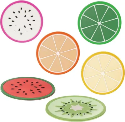 Productafbeelding van Zes fruitige onderzetters – beschermen uw tafel tegen krassen en beschadigingen