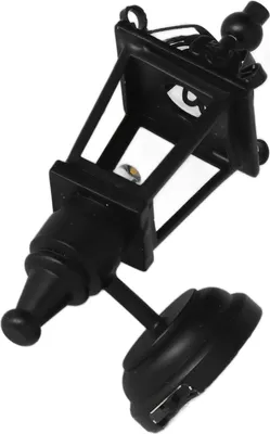 Obrázek produktu pro 1:12 Domeček pro panenky LED nástěnné světlo kovové simulované DIY miniaturní dekorace černá