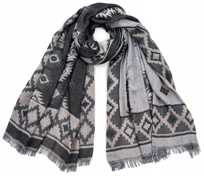 Image de Écharpe Szaleo Azteckie rozkosze kaki motif aztèque