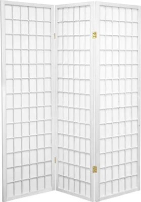 Produktbild von Fine Asianliving Japanische Paravent Raumteiler Shoji Fine Asianliving Japanische Paravent Raumteiler Trennwand B135xH180cm 3-teilig Shoji Reispapier Weiß Raumtrenner Spanische Wand Sichtschutz Trennwand  -
