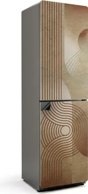 Zdjęcie produktu dla Abstrakcyjne linie i kształty - Magnetyczna osłona lodówki - Folia dekoracyjna magnetyczna do kuchni - Magnes na lodówkę deco - Samoprzylepna tablica magnetyczna - Folia magnetyczna na drzwi lodówki - 60x205 cm