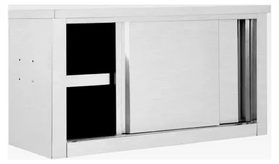 Produktbild von Wandhängeschrank mit Schiebetüren 90×40×50 cm aus Edelstahl