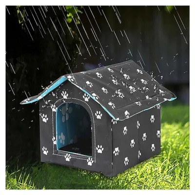 Produktbild von Katzenhaus für den Außenbereich, winterfest | Wasserdichte Outdoor-Katzenhöhle mit abnehmbarer Matte | Faltbares Tierheim für kleine Katzen
