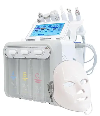 Produktbild von Hydrodermabrasion Gesichtspflegegerät - 7-in-1 Spa Maschine - Tiefe Reinigung - Mitesserentferner - Hautstraffung - Ultraschall - 220-240V EU-Stecker - Grau