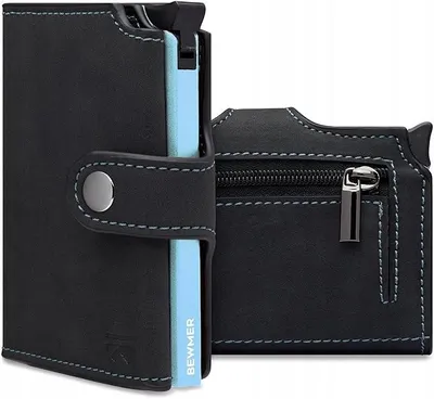 Produktbild von BEWMER T962 Elegantes Kartenetui Kunstleder Blau