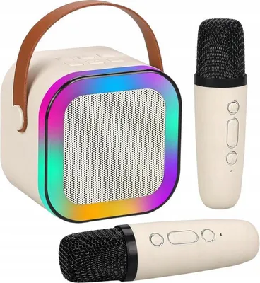 Zdjęcie produktu dla Zestaw do karaoke dwa mikrofony głośnik dla dziecka bezprzewodowy bluetooth