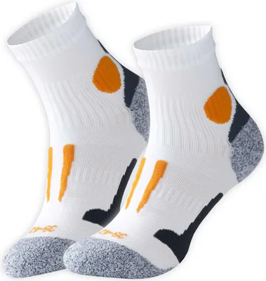 Produktbild von Stark Soul® Quarter Lauf- & Funktionssocken 2 Paar 39-42 weiß/orange