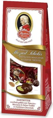 Produktbild von Reber Mozart Schokis Pistazien-Marzipan & Sahne-Trüffel 100g