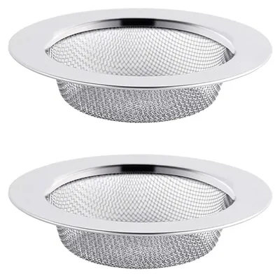 Produktbild von Abflussfilter Siebeinsatz Haarfänger Spülbeckensieb - Edelstahl - 11,5 cm - 2er Set