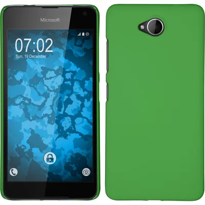 Produktbild von PhoneNatic Case kompatibel mit Microsoft Lumia 650 - Hülle grün gummiert Hard-case Cover