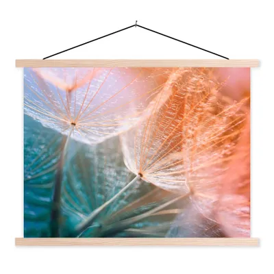 Produktbild von MuchoWow® Textilposter Blume - Löwenzahn - Pflanze 40x30 cm mit holzfarbenen Rahmen - Bilder