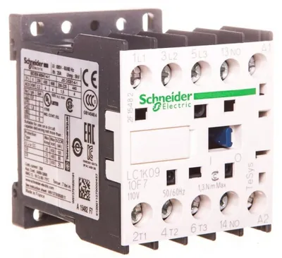 Immagine prodotto di Contattore tripolare No X3 Contatti ausiliari No 110vac 9a Lc1k0910f7
