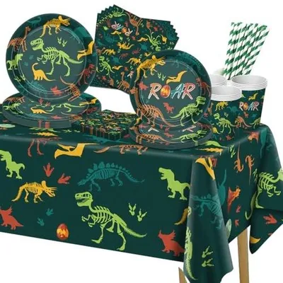 Zdjęcie produktu dla Dekoracje urodzinowe dinozaur zestaw dla chłopca impreza 101 szt