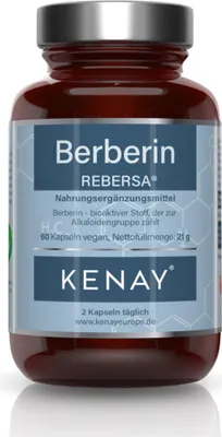 Produktbild von Berberin REBERSA® 60 Kapseln vegan -Nahrungsergänzungsmittel KENAY®