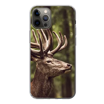 Produktbild von MuchoWow® Handyhülle Schutzhülle Hülle für iPhone 13 Pro Hirsch - Natur - Geweih - Wald - Tiere Silikon Softcase Handy Hülle - Handy-Tasche