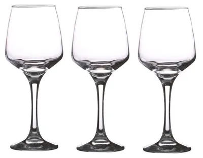 Image de Lot de 3 verres à Vin 29,5 cl - Forme Harmonieuse pour Présentation de Table