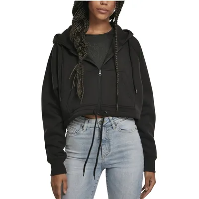 Produktbild von Urban Classics Ladies - Oversized Short Raglan Zip Hoody - L