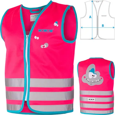 Produktbild von Wowow Sicherheitsweste Crazy Monster Jacket für Kinder, WOWOW, Größe L, pink