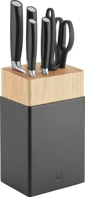 Produktbild von ZWILLING All*Star Messerblockset 7-tlg., schwarz, Kautschuk-Holz