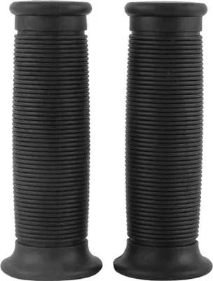 Image de 1 paire de poignées de guidon de moto universelles 22 mm/25 mm Vintage noires