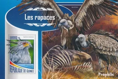 Produktbild von Briefmarken Guinea 2017 Mi Block 2829 (kompl. Ausgabe) postfrisch Raubvögel