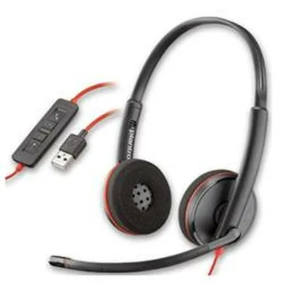 Obrázok produktu pre HP Poly Stereofónna náhlavná súprava Poly Blackwire 3220 USB-A, Kábel, Kancelária / call centrum, 87 g, Slúchadlá s mikrofónom, Čierna