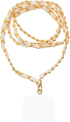 Produktbild von Universal Handyband Weiß/Gold, verstellbar 116 cm