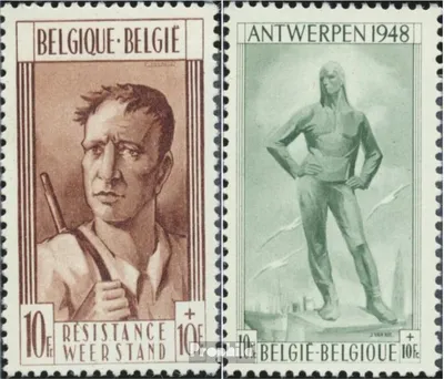Produktbild von Briefmarken Belgien 1948 Mi 828-829 (kompl.Ausg.) postfrisch Denkmäler