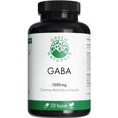 Zdjęcie produktu dla Green Naturals GABA 1500 mg – wegańskie kapsułki, 120 szt.